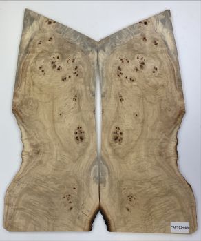 Top Poplar Burl 10mm, 2-pcs., Unique Piece #005